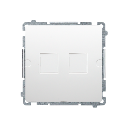 Адаптер Basic для 2xRJ45 Keystone мет. суппорт, белый (BMPT/11)