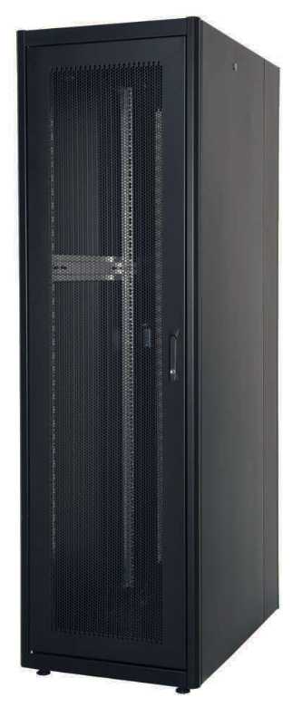 Шафа DYNAmic Basic Server 19" 42U 600x1000мм, перф. двері 63%, навант.600кг,  розбірн., чорн.