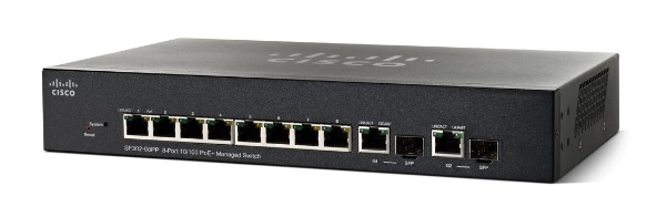 Управляемый коммутатор Cisco SF302-08, 8 портов 10/100 с гигабитными аплинками