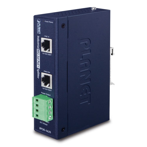 Industrial IEEE 802.3at Gigabit High Power over Ethernet Splitter 
