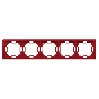 Рамка BASIC Neos 5x, рубиновый (BMRC5/033)