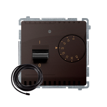 Регулятор температури Basic з зовнішнім датчиком у комплекті, 16A 230V, шоколадний (BMRT10ZS.02/47)