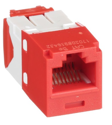 Модуль MiniCom RJ45 UTP, кат. 5е, червоний