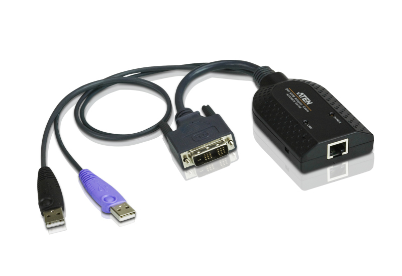 Кабель-адаптер, з RJ-45 на KVM USB DVI, Virtual Media