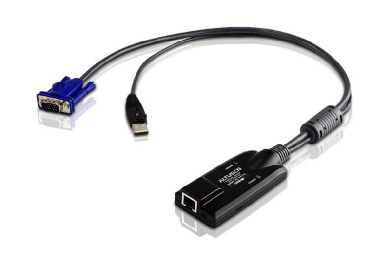KVM кабель-адаптер, USB, Cat 5e до 50 м., поддержка виртуальных носителей