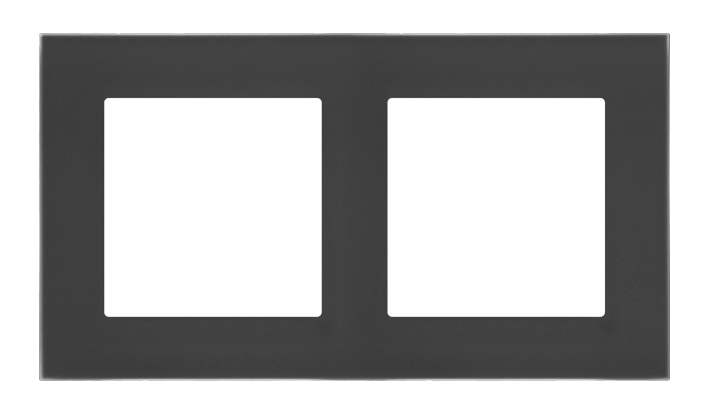 Рамка Simon55 NATURE 2x, скло матове чорне (TRN2/179)