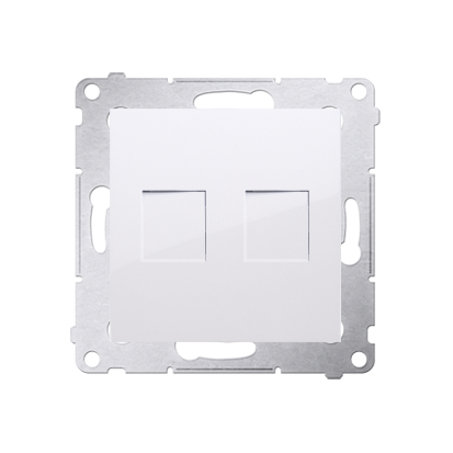 Адаптер информационный Premium 2xRJ45 Keystone, белый (DKP2.01/11)