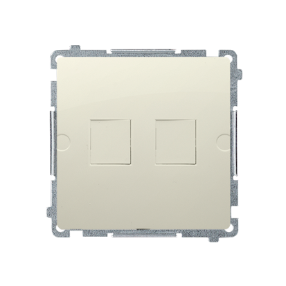 Адаптер Basic для 2xRJ45 Keystone мет. суппорт, бежевий (BMPT/12)
