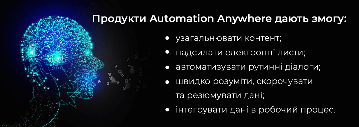 Можливості продуктів Automation Anywhere Можливості продуктів Automation Anywhere