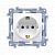 Розетка электрическая SIMON10 Schuko со шторками, белый (CGSZ1Z.01/11)
