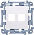 Адаптер информационный SIMON10 2xRJ45 Keystone, белый (CKP2.01/11)