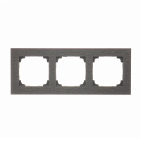 Рамка Simon55 NATURE 3x, нержавіюча сталь чорна (TRN3/190)