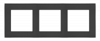Рамка Simon55 NATURE 3x, скло матове чорне (TRN3/179)